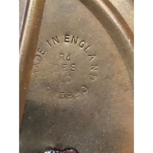 VINTAGE Brass Bed Warmer Wood Handle Made in England - Picture 4 of 5